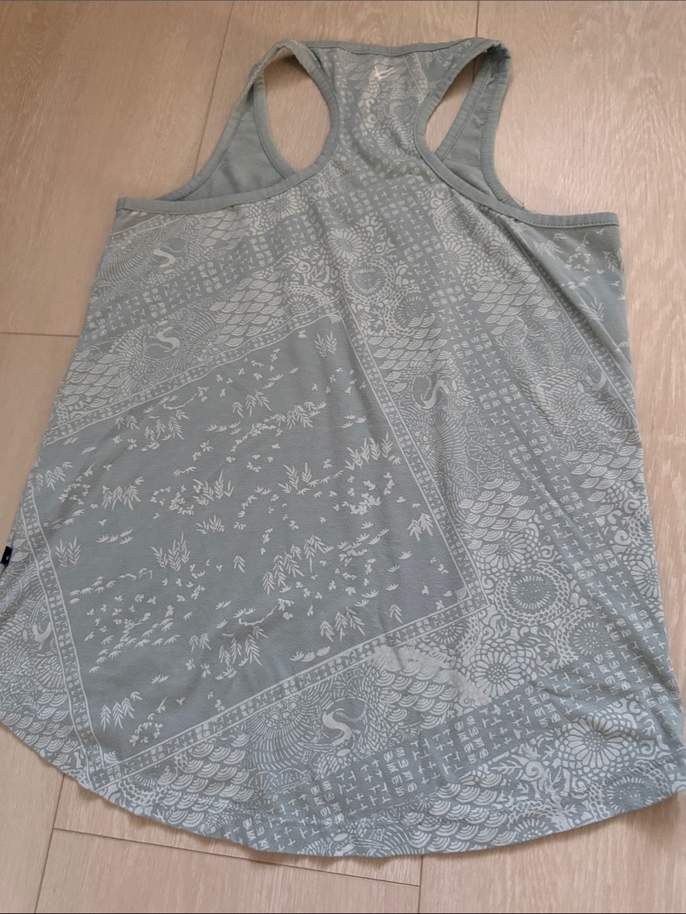 William Rast Sage Green Patterned Racerback Tank - Picture 6 of 6
